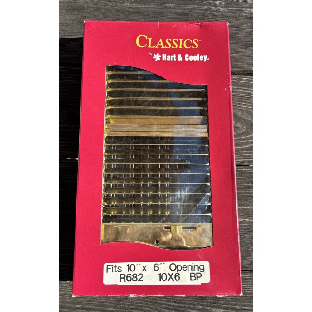 Adjustable Steel Wall Register Classics Hart/Cooley  6x10 Brass Plated R682 USA